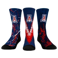 Youth Rock Em Socks Arizona Wildcats Three-Pack Crew Socks Set