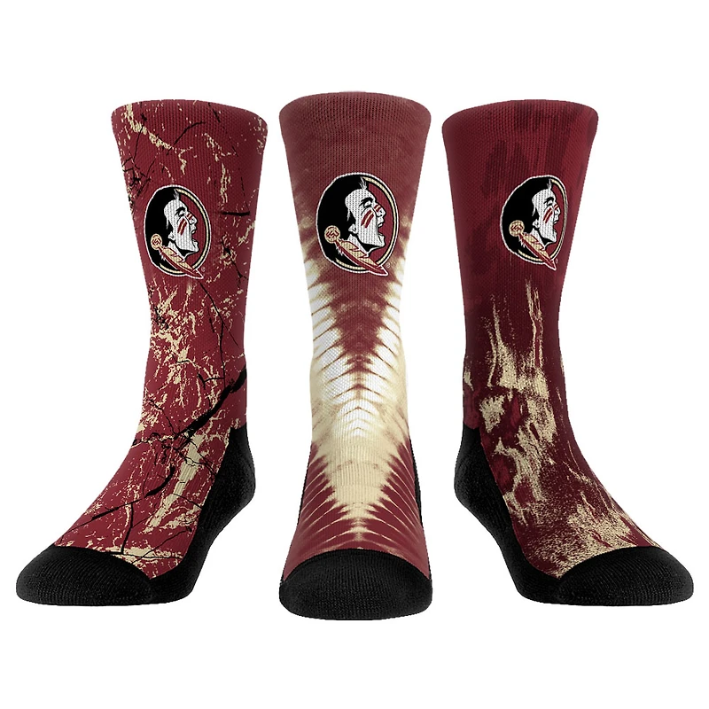 Youth Rock Em Socks Florida State Seminoles Three-Pack Crew Socks Set