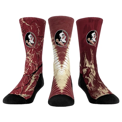 Youth Rock Em Socks Florida State Seminoles Three-Pack Crew Socks Set