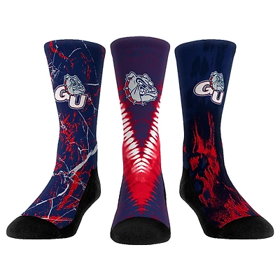 Youth Rock Em Socks Gonzaga Bulldogs Three-Pack Crew Socks Set