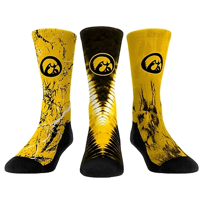 Youth Rock Em Socks Iowa Hawkeyes Three-Pack Crew Socks Set