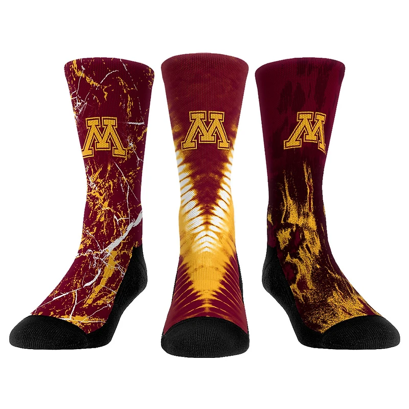 Youth Rock Em Socks Minnesota Golden Gophers Three-Pack Crew Socks Set