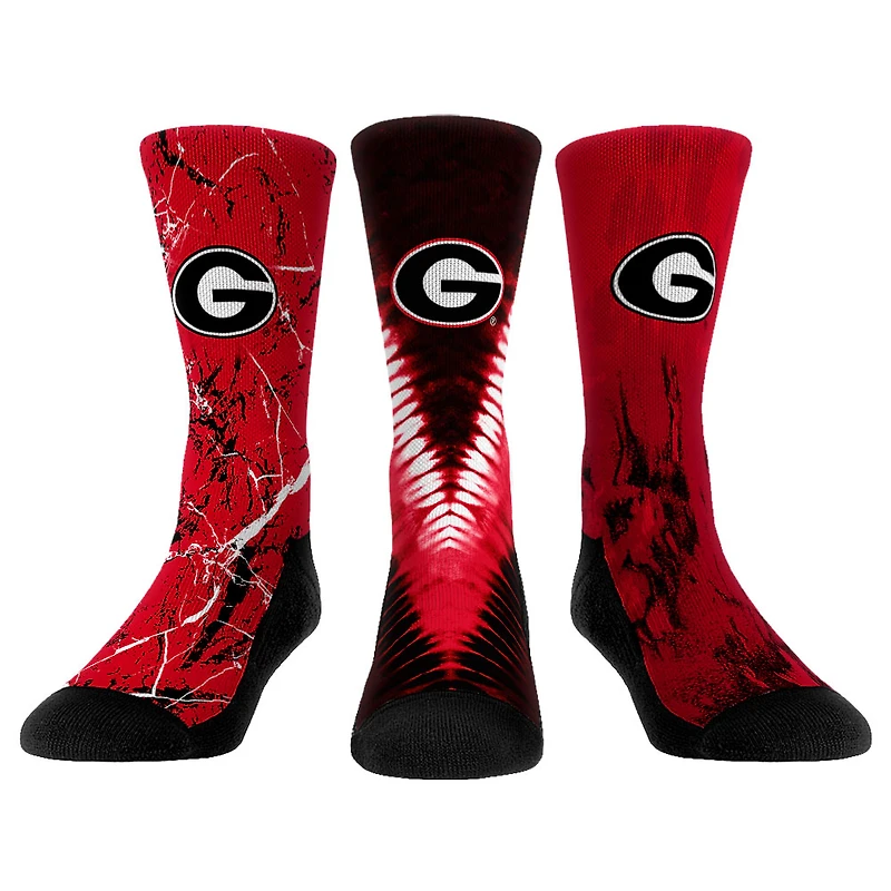 Youth Rock Em Socks Georgia Bulldogs Three-Pack Crew Socks Set