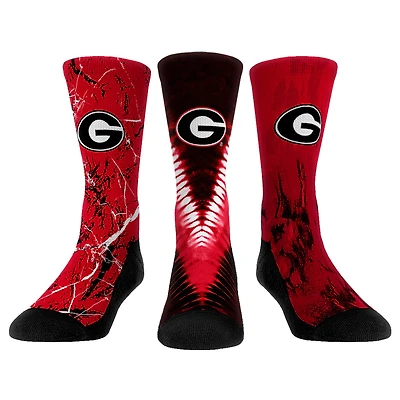 Youth Rock Em Socks Georgia Bulldogs Three-Pack Crew Socks Set