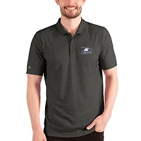 Men's Antigua Heathered Black/Silver Georgia Southern Eagles Esteem Polo
