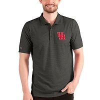 Men's Antigua Heathered Black/Silver Houston Cougars Esteem Polo