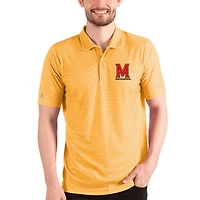 Men's Antigua Heathered Gold/White Maryland Terrapins Esteem Polo