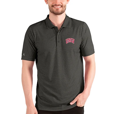 Men's Antigua Heathered Black/Silver UNLV Rebels Esteem Polo