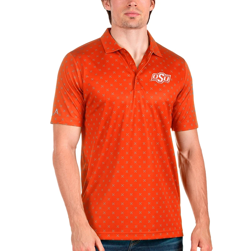 Men's Antigua Orange/Steel Oklahoma State Cowboys Spark Polo