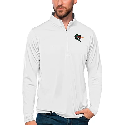 Men's Antigua White UAB Blazers Tribute Quarter-Zip Top