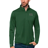 Men's Antigua Green Hawaii Warriors Tribute Quarter-Zip Top