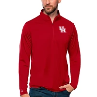 Men's Antigua Red Houston Cougars Tribute Quarter-Zip Top