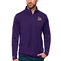 Men's Antigua Purple James Madison Dukes Tribute Quarter-Zip Top