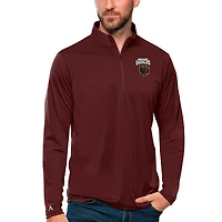 Men's Antigua Maroon Montana Grizzlies Tribute Quarter-Zip Top