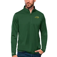 Men's Antigua Green NDSU Bison Tribute Quarter-Zip Top