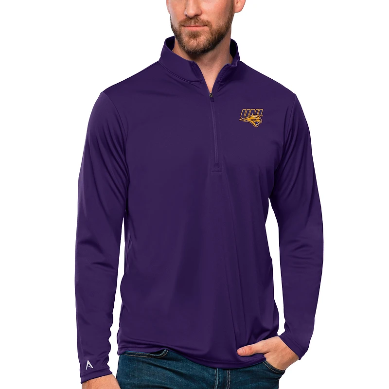 Men's Antigua Northern Iowa Panthers Tribute Quarter-Zip Top