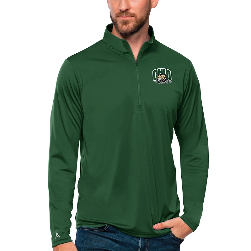 Men's Antigua Ohio Bobcats Tribute Quarter-Zip Top