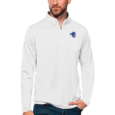 Men's Antigua White Seton Hall Pirates Tribute Quarter-Zip Top