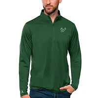 Men's Antigua Green South Florida Bulls Tribute Quarter-Zip Top