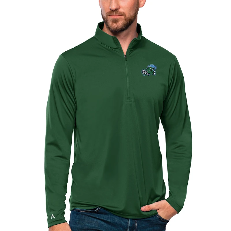 Men's Antigua Green Tulane Green Wave Tribute Quarter-Zip Top
