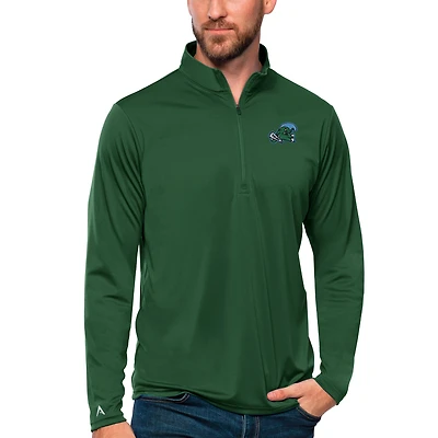 Men's Antigua Green Tulane Green Wave Tribute Quarter-Zip Top