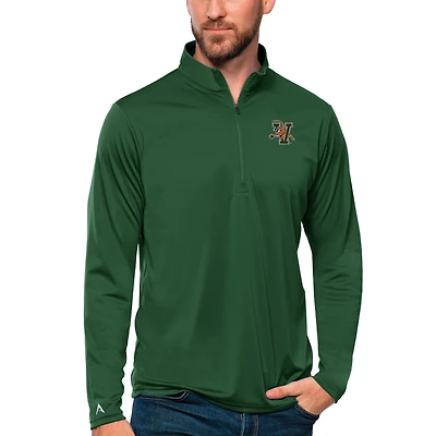 Men's Antigua Green Vermont Catamounts Tribute Quarter-Zip Top