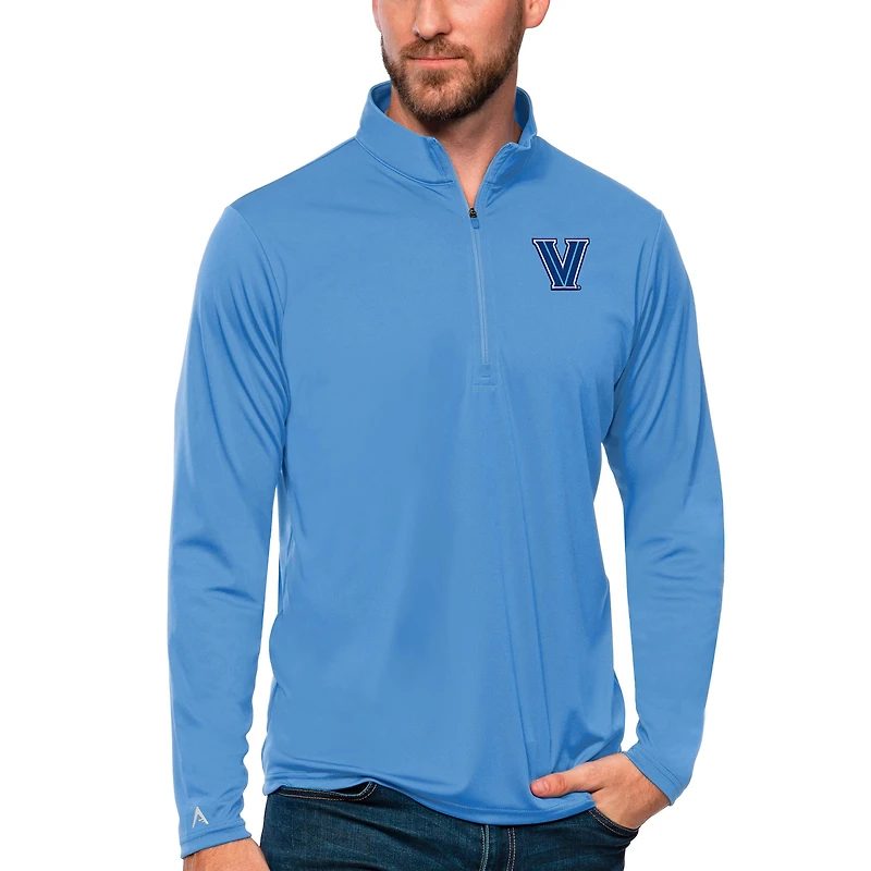 Men's Antigua Light Blue Villanova Wildcats Tribute Quarter-Zip Top