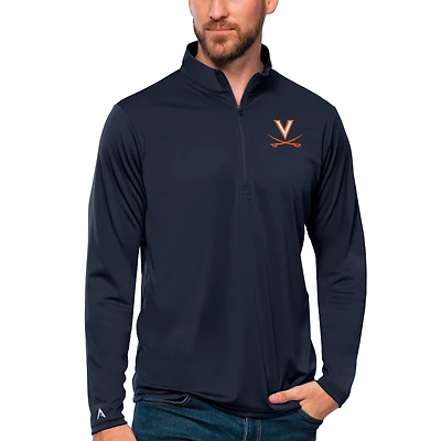 Men's Antigua Navy Virginia Cavaliers Tribute Quarter-Zip Top