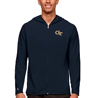 Men's Antigua Navy Georgia Tech Yellow Jackets Legacy Full-Zip Hoodie