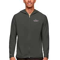 Men's Antigua Charcoal Gonzaga Bulldogs Legacy Full-Zip Hoodie