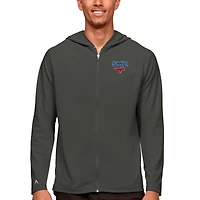 Men's Antigua Charcoal SMU Mustangs Legacy Full-Zip Hoodie