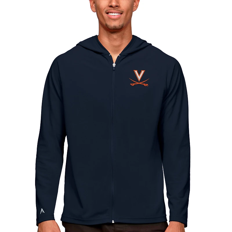 Men's Antigua Navy Virginia Cavaliers Legacy Full-Zip Hoodie