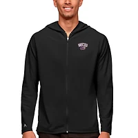 Men's Antigua Black Western Carolina Catamounts Legacy Full-Zip Hoodie