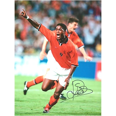 Icons Shop Limited Patrick Kluivert Netherlands National Team Autographed 12" x 16" Photograph