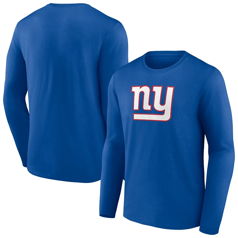 Men's Royal New York Giants Primary Team Logo Long Sleeve T-Shirt