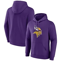 Men's Purple Minnesota Vikings Primary Team Logo Fitted Pullover Hoodie