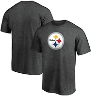 Men's Fanatics Heather Charcoal Pittsburgh Steelers Primary Logo T-Shirt