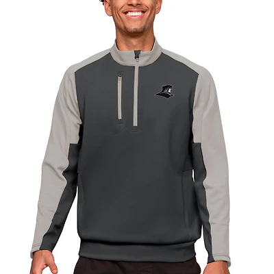 Men's Antigua Charcoal/Silver Providence Friars Team Quarter-Zip Pullover Top