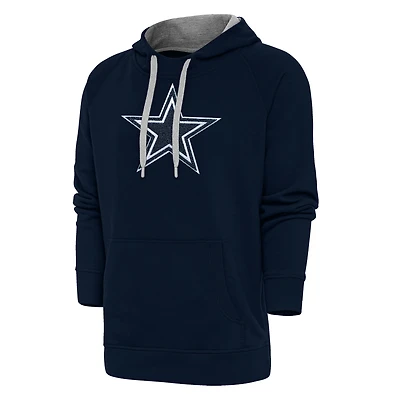 Men's Antigua Navy Dallas Cowboys Victory Chenille Pullover Hoodie