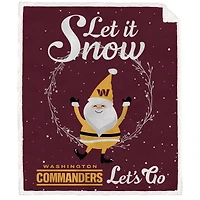 Washington Commanders 50'' x 60'' Let It Snow Sherpa Flannel Fleece Blanket