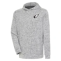 Men's Antigua Heather Gray Arizona Cardinals Metallic Logo Absolute Pullover Hoodie