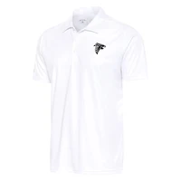 Men's Antigua White Atlanta Falcons Metallic Logo Tribute Polo