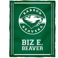 Babson Beavers 36'' x 48'' Children's Mascot Plush Blanket