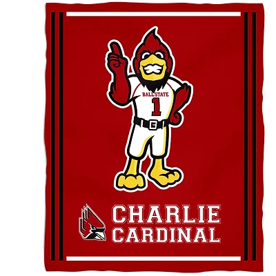 Ball State Cardinals 36'' x 48'' Children's Mascot Plush Blanket