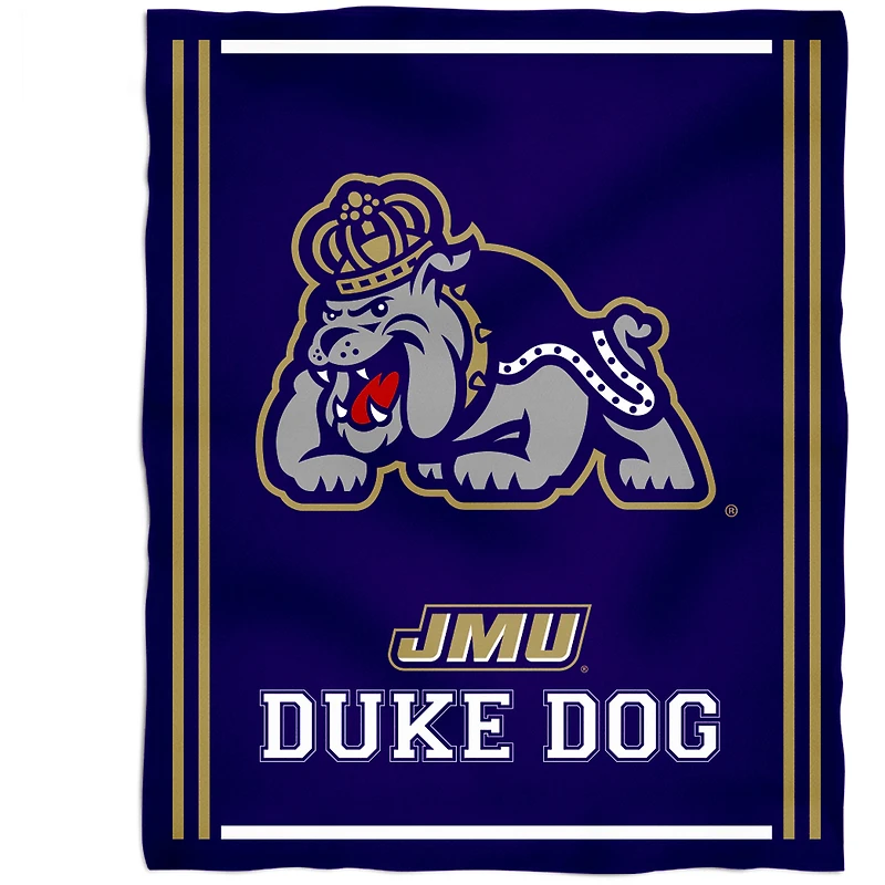 James Madison Dukes 36'' x 48'' Children's Mascot Plush Blanket