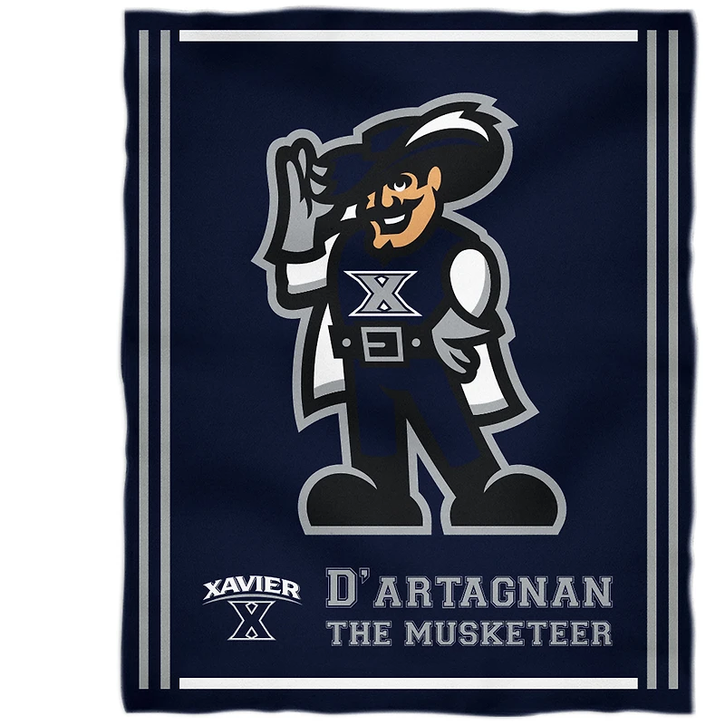 Xavier Musketeers 36'' x 48'' Children's Mascot Plush Blanket