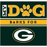 Imperial Green Bay Packers 10" x 10.5" Dog Barks Wood Wall Art