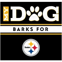 Imperial Pittsburgh Steelers 10" x 10.5" Dog Barks Wood Wall Art