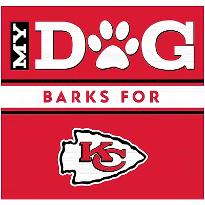 Imperial Kansas City Chiefs 10" x 10.5" Dog Barks Wood Wall Art