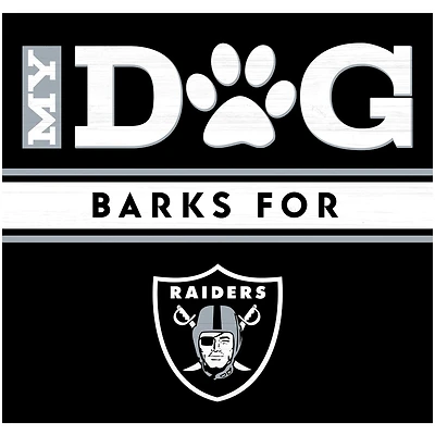Imperial Las Vegas Raiders 10" x 10.5" Dog Barks Wood Wall Art